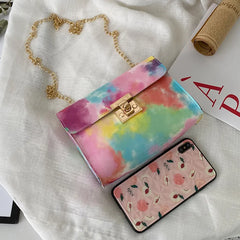 OkoLive Rainbow Messenger Bag PU Leather Small Shoulder Crossbody Women Girls
