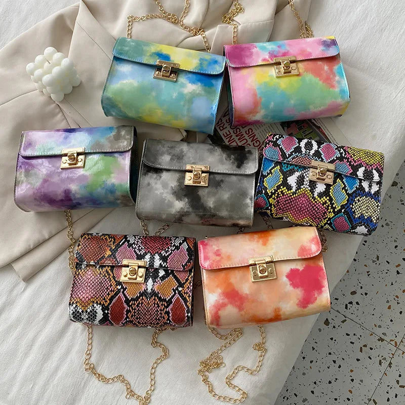 OkoLive Rainbow Messenger Bag PU Leather Small Shoulder Crossbody Women Girls