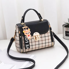 OkoLive School Litter Bear PU Leather Waterproof Handbag Women's Shoulder Bag