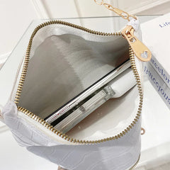 OkoLive Crocodile Zipper Shoulder Bag for Women