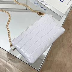 OkoLive Crocodile Zipper Shoulder Bag for Women