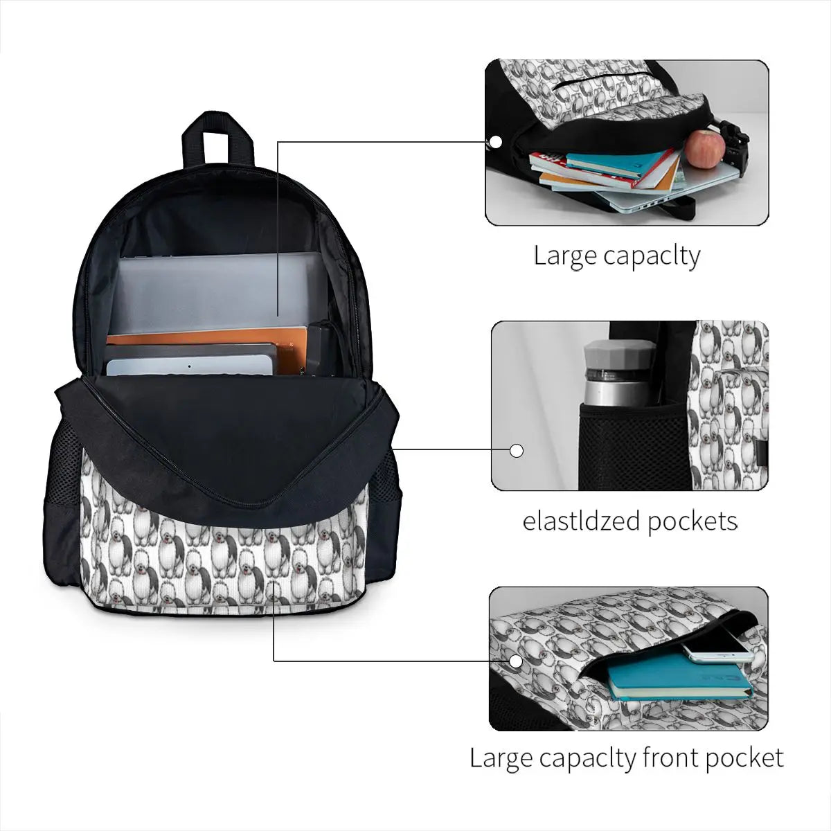 Old English Sheepdog 2 Backpacks Men's & Women's Bag
