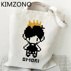 Omori Canvas Shopping Bag Recycle Fabric Handbag
