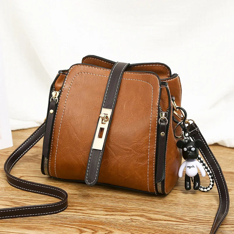 Winter Women's Shoulder Messenger Bag Bucket Bag