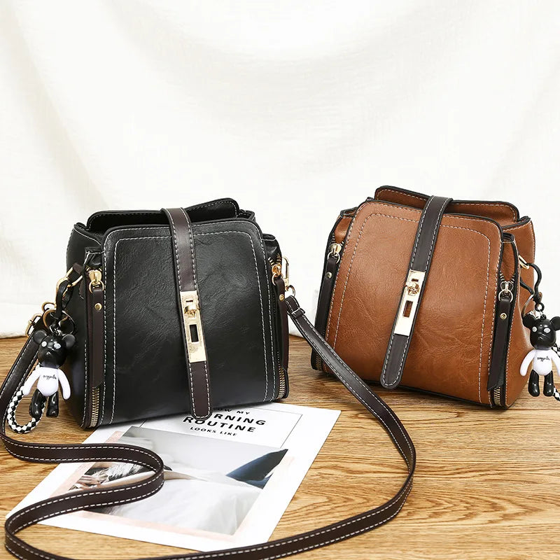 Winter Women's Shoulder Messenger Bag Bucket Bag