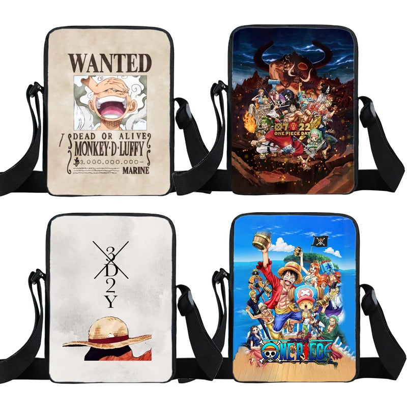One Piece Luffy Zoro Shoulder Bag Messenger Bag Boys Girls Crossbody Handbag