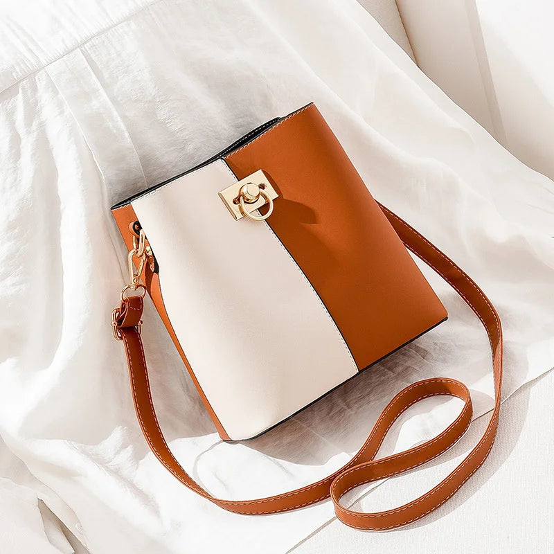 One Shoulder Bag Women Messenger Crossbody PU Leather Handbag