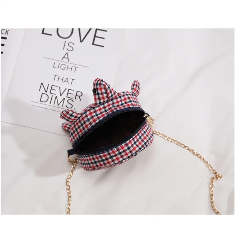 One-shoulder Lattice Ellipse Student Leisure Style Zipper Bag