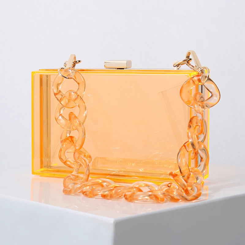 Acrylic Crossbody Clutch Bag for Women