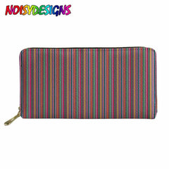 Orange Mexican Print Long Purse Women Travel Card Holder Coin Cases