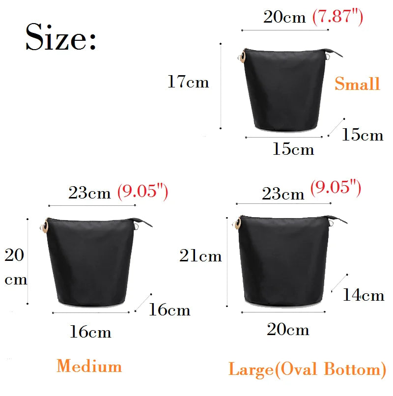 Organizer Bag for Bucket Handbag - Apricot