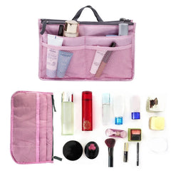 Nylon Travel Organizer Handbag Purse Large Liner Makeup Bag
