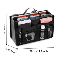 Nylon Travel Organizer Handbag Purse Large Liner Makeup Bag