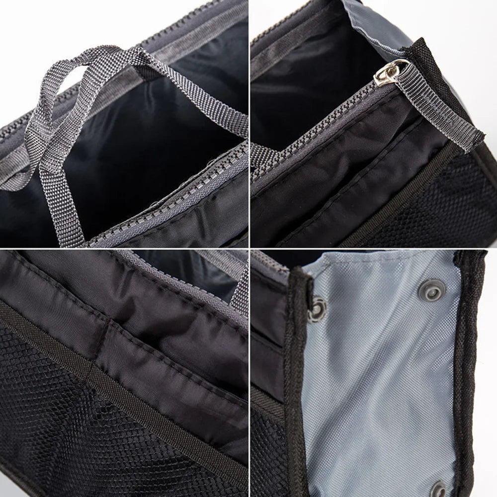 Women Organizer Insert Bag Large Cosmetic Purse Travel Makeup Tote Wallet