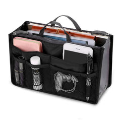 Women Organizer Insert Bag Large Cosmetic Purse Travel Makeup Tote Wallet