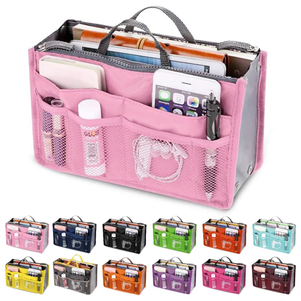 Nylon Travel Purse Organizer Insert Bag