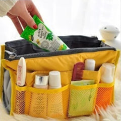 Nylon Travel Insert Organizer Handbag Purse Makeup Cosmetic Bag