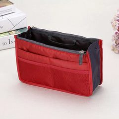 Nylon Travel Insert Organizer Handbag Purse Large Cosmetic Bag