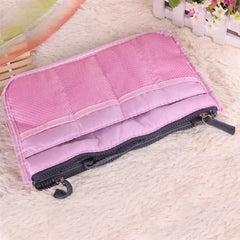 Women Nylon Travel Insert Organizer Handbag Purse Large liner Lady Makeup