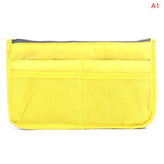 Women Nylon Travel Insert Organizer Handbag Purse Large liner Lady Makeup Bag