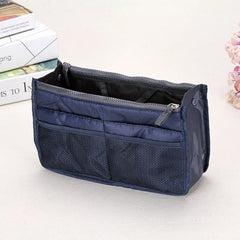 Women Nylon Travel Insert Organizer Handbag Purse Large Lady Makeup Cosmetic Bag