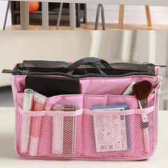 Women Nylon Travel Insert Organizer Handbag Purse Large liner Lady Makeup