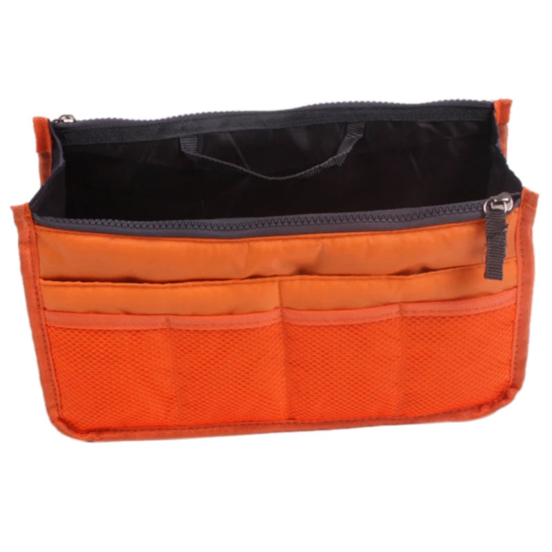 Nylon Travel Insert Organizer Handbag Purse Large Makeup Cosmetic Bag