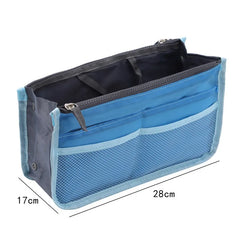 Nylon Travel Insert Organizer Handbag Purse Large Makeup Cosmetic Bag