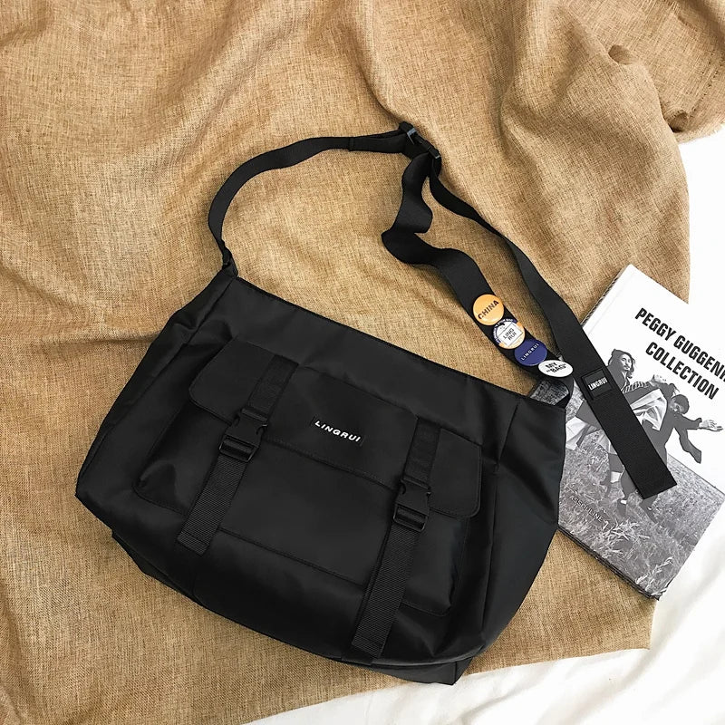 Japanese Style Couple Shoulder Bag Messenger Bag Large Capacity
