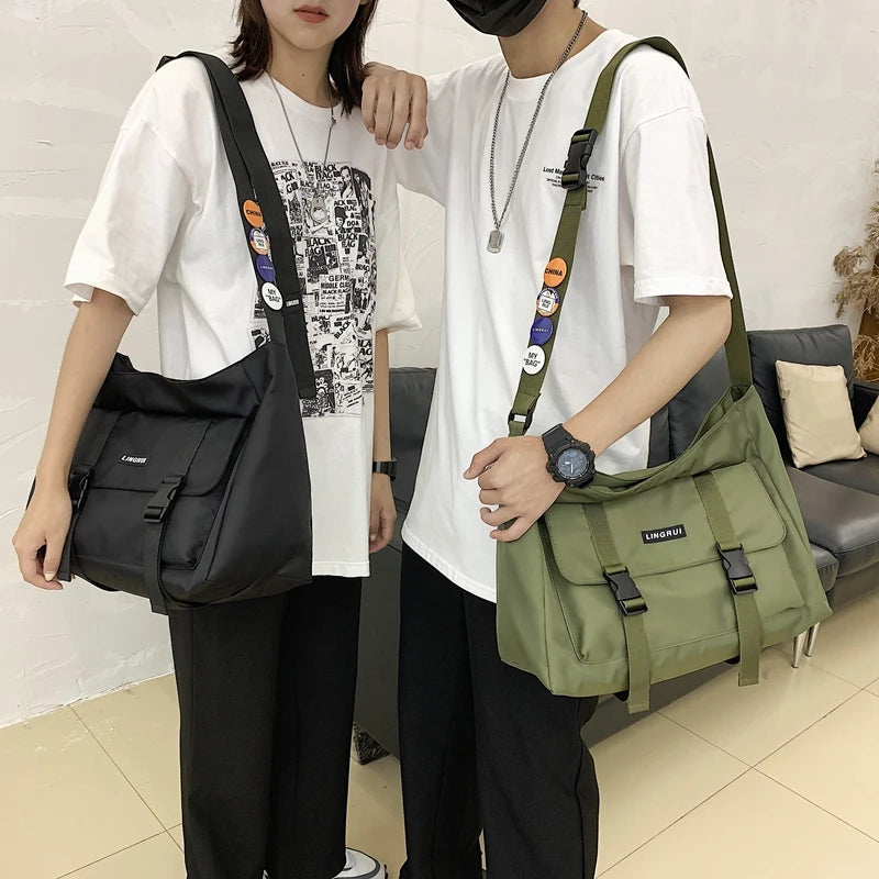 Japanese Style Couple Shoulder Bag Messenger Bag Large Capacity