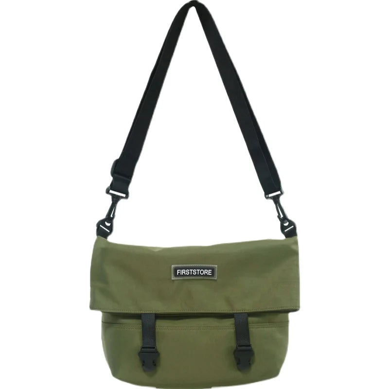 Retro Shoulder Bag Couple Solid Messenger Bag Student Casual Function Sports