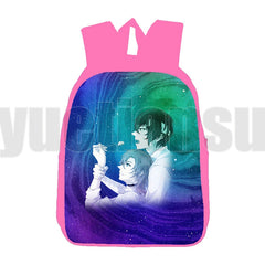 Osamu Backpack Bungou Stray Dogs 3D Pink Dazai Zipper Back Pack 12 Inch