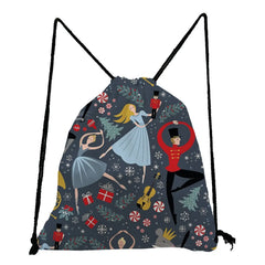 Female Ballet Art Girl Print Backpack for Students
