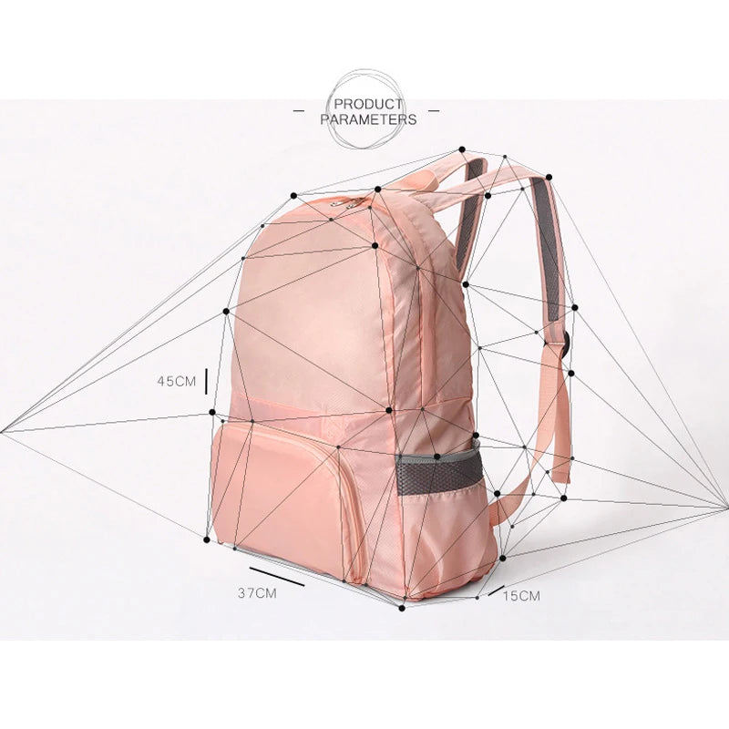 Waterproof Outdoor Backpack Folding Bag Multi-function Travel Portable