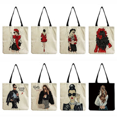 Hipster Urban Woman Tote Bag