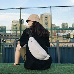 Waterproof Canvas Waist Bag Pack for Men Women Casual Travel Phone Belt Bag