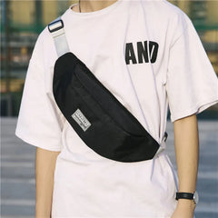 Waterproof Canvas Waist Bag Pack for Men Women Casual Travel Phone Belt Bag