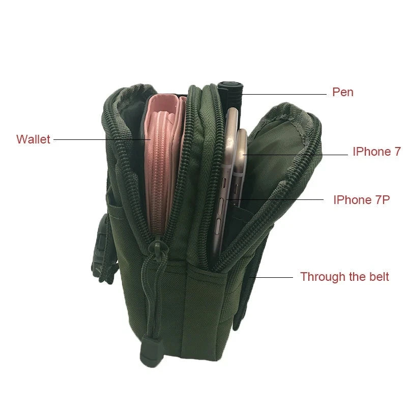 Waterproof Tactical Waist Pack Bum Bag Pouch Military Sport Belt