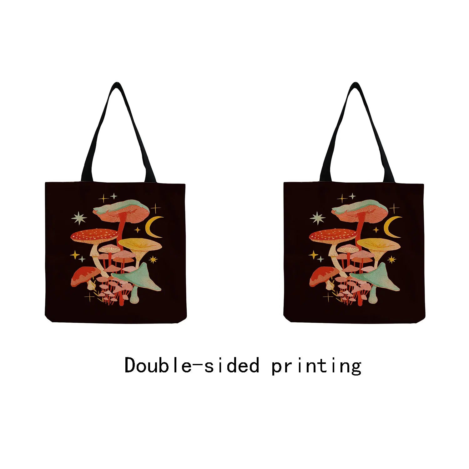 Butterfly Mushroom Print Eco Friendly Tote Bag