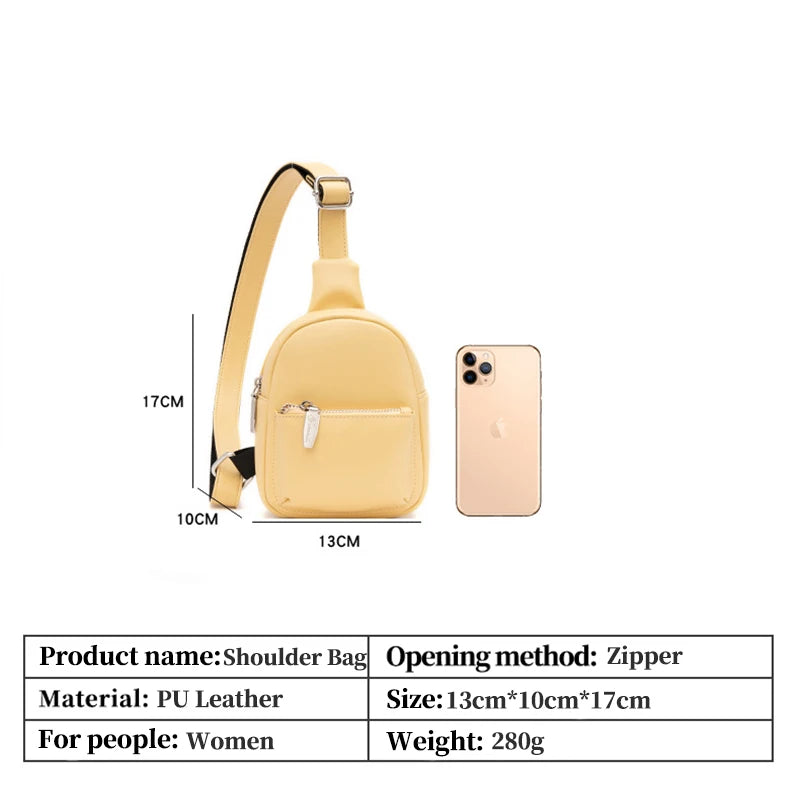 Outdoor Travel Messenger Bag PU Leather Crossbody Bag Women