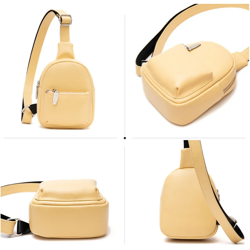 Outdoor Travel Messenger Bag PU Leather Crossbody Bag Women