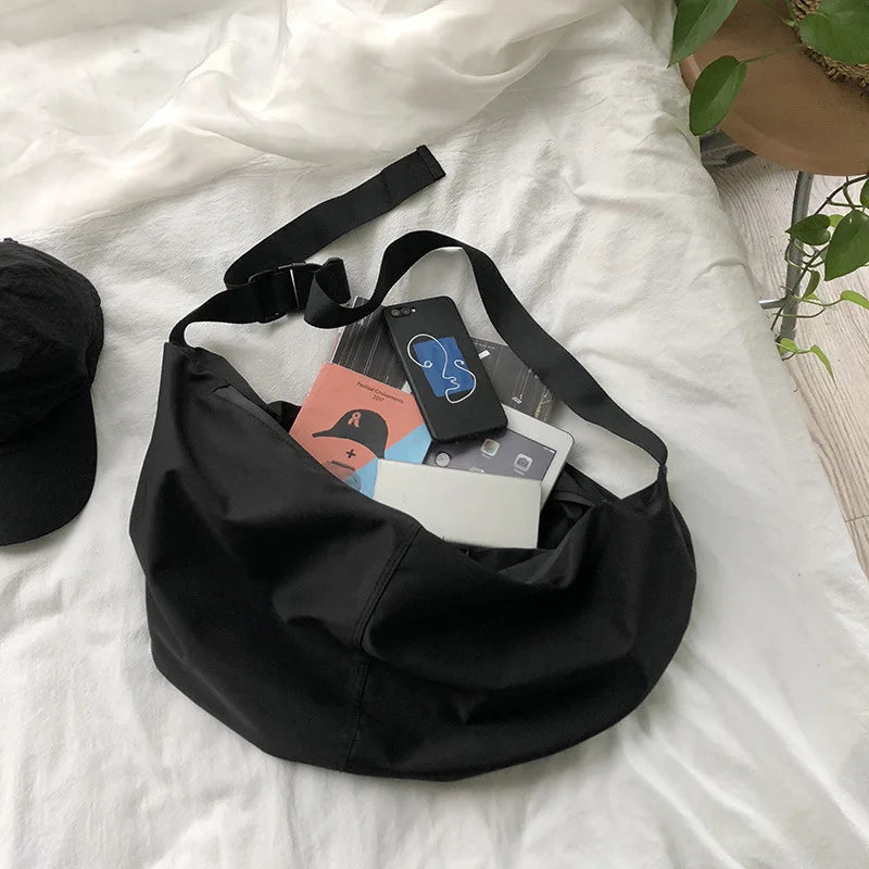 Outdoor Sports Nylon Crossbody Shoulder Bag Large Tote Purse