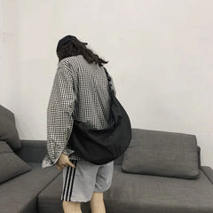 Outdoor Sports Nylon Crossbody Shoulder Bag Large Tote Purse