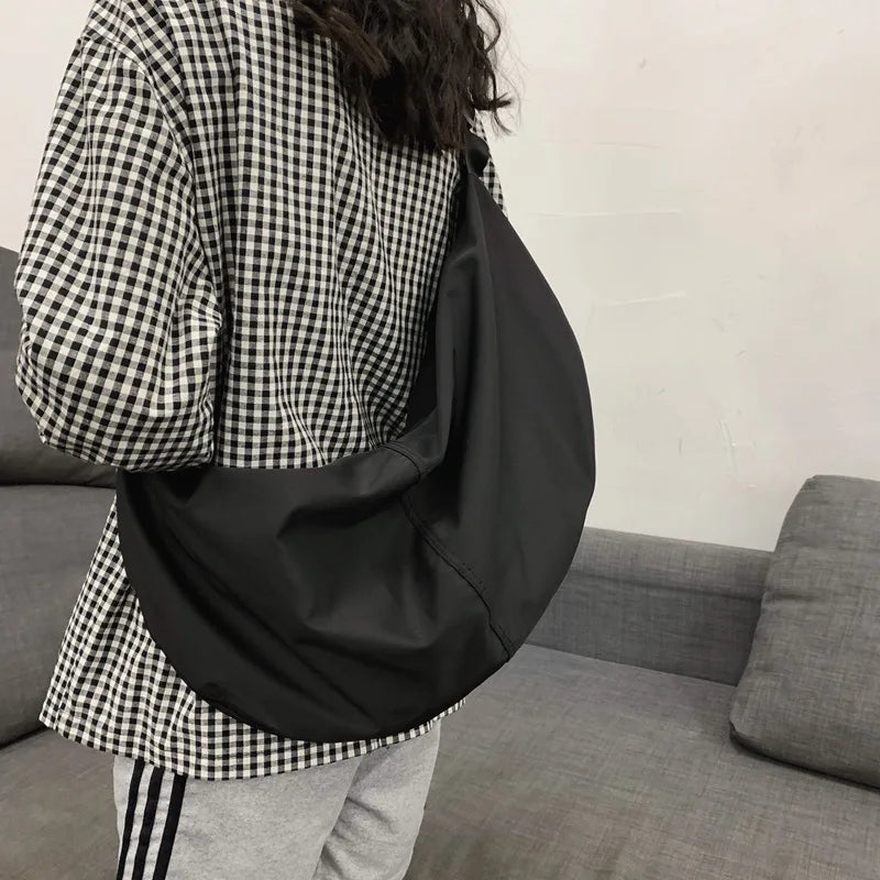 Outdoor Sports Nylon Crossbody Shoulder Bag Large Tote Purse