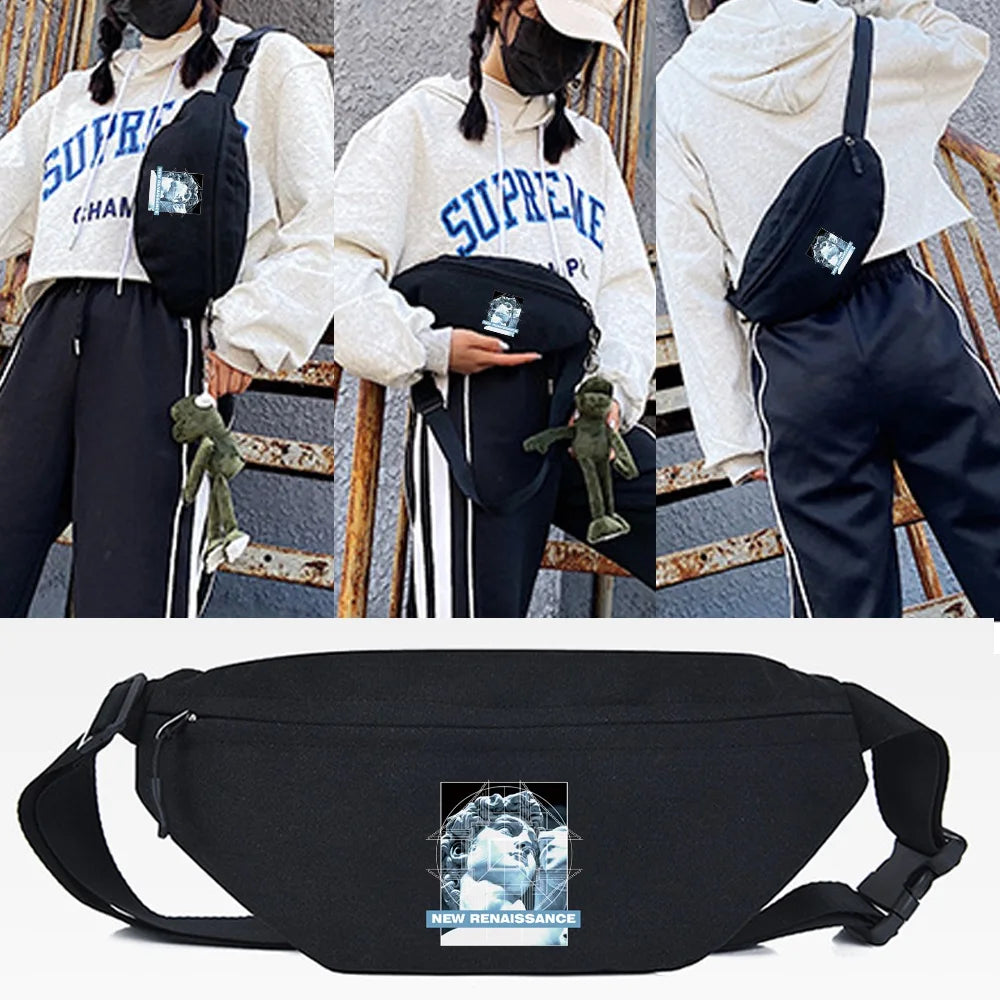 Outdoor Sports Waist Bag with David Printing