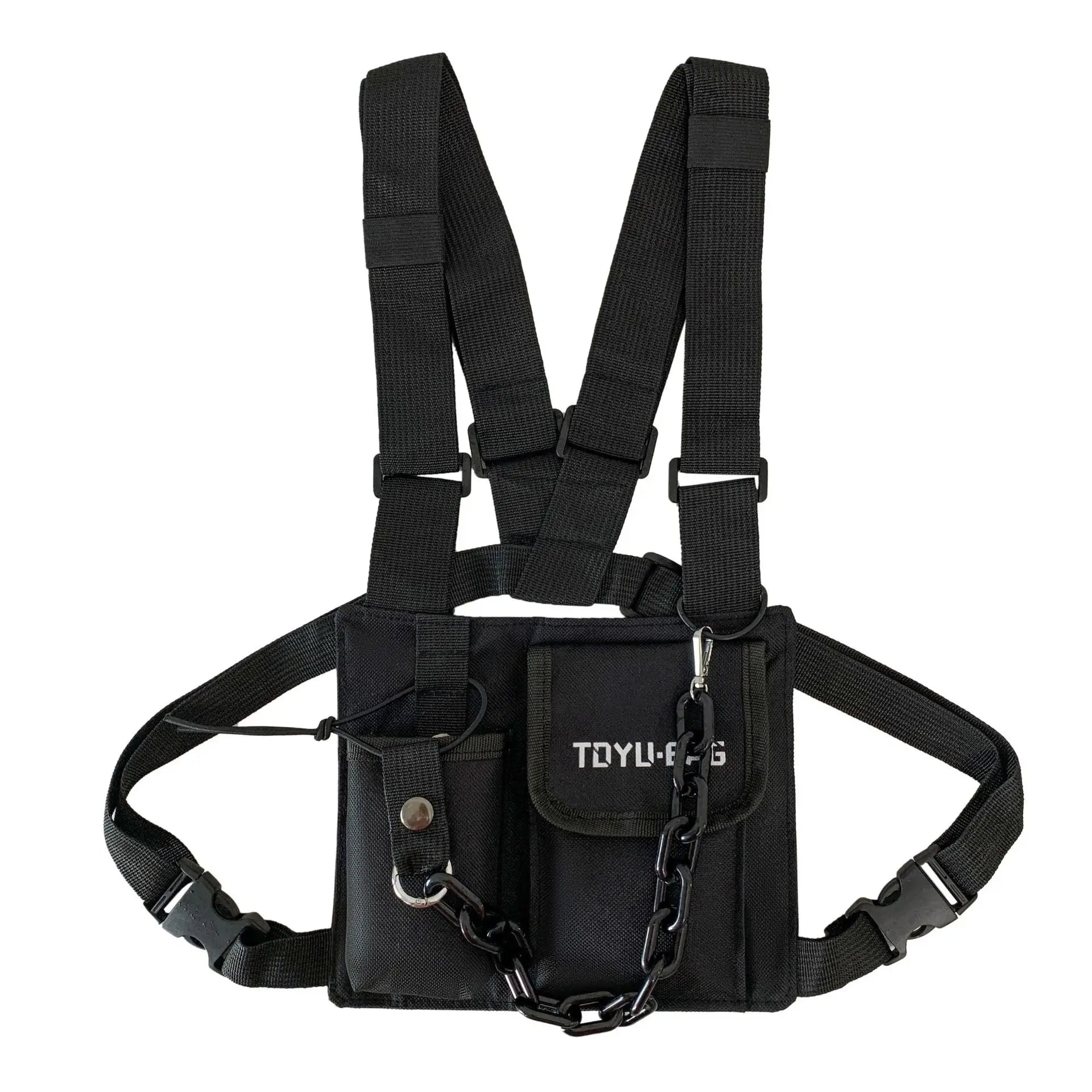 Techwear Tactical Vest Chest Bag Hip Hop Green Backpack