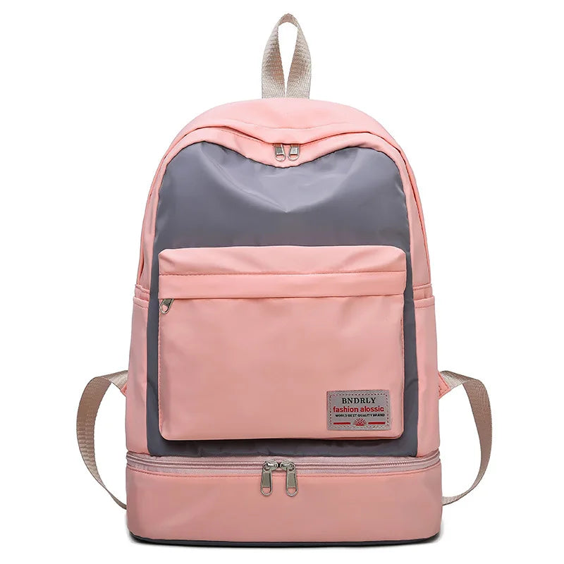 Outdoor Travel Backpack Women's Dry Wet Separation Shoe Storage Backpack