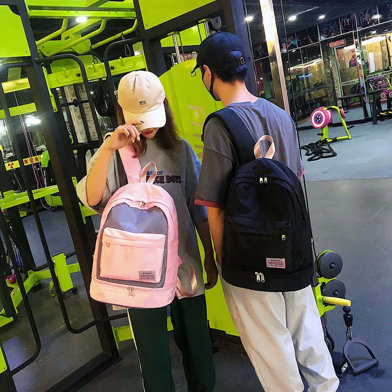 Outdoor Travel Backpack Women's Dry Wet Separation Shoe Storage Backpack