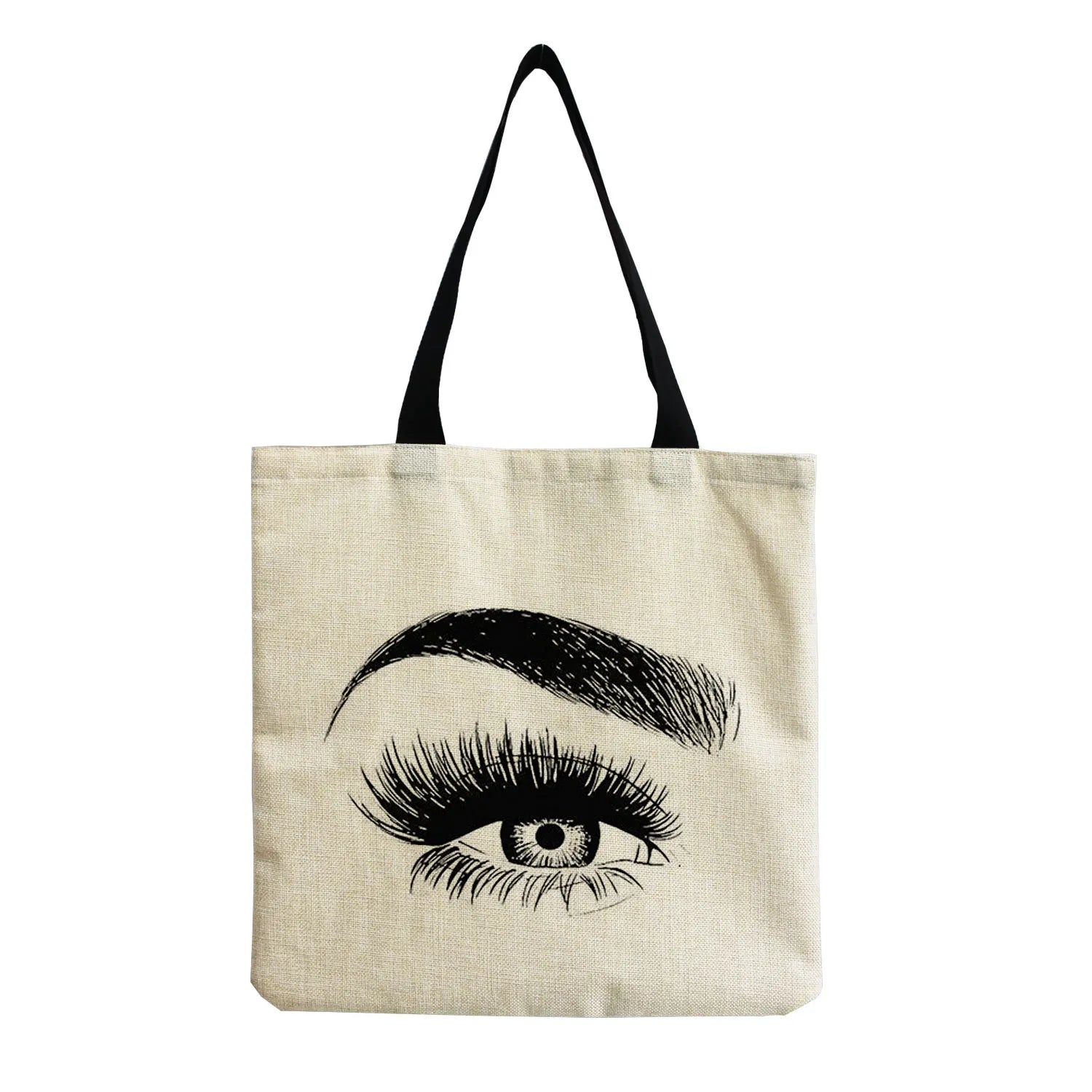 Beach Bag Eco-Friendly Art Eyelashes Shoulder Bag