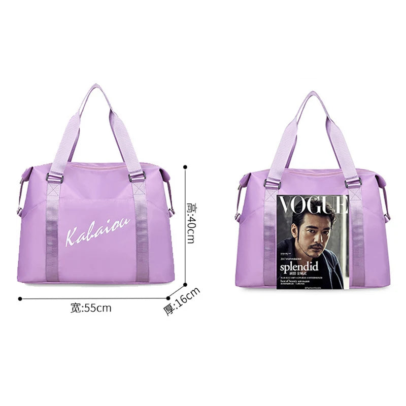 Waterproof Gym Bag Nylon Women Training Fitness Travel Handbag